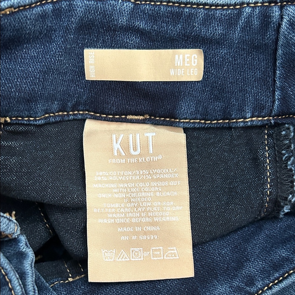 Kut from the Kloth Dark Blue Wide Leg Jeans - Picture 11 of 11
